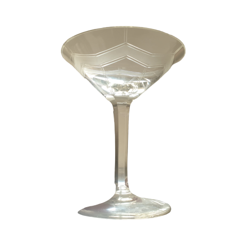 Vintage Cocktail / Martini Glas Mooi Geetst Patroon