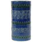 Vintage Italiaanse Vaas Ceramiche Minerva Blauw Keramiek thumbnail 1