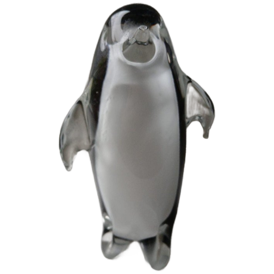 Henryk Rysz - Beeldje Pinguïn Handgeblazen Glas Vintage 1