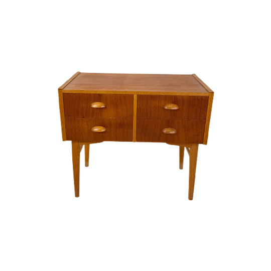Vintage Teak Nachtkastje / Bijzetkastje 1