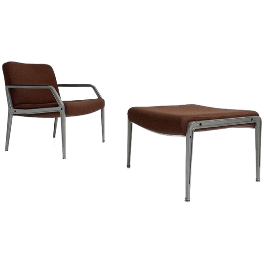 Unieke Fauteuil Met Voetenbank Toegeschreven Aan Gispen 1