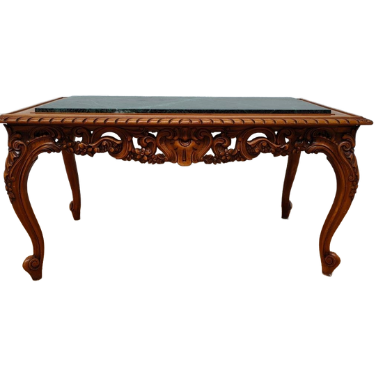 Vintage Barok Rococo Salontafel Koffietafel Met Marmer 107 1