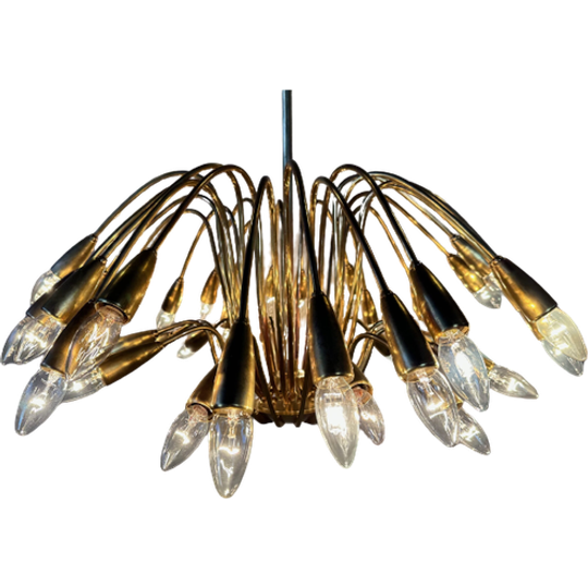 Vintage Brass Italian Sputnik Chandelier 1