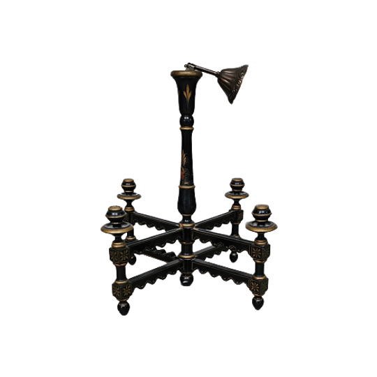 Chinoiserie Hanging Lamp / Chandelier. Need To Be Rewired Width 55 Height 65 Cm 1