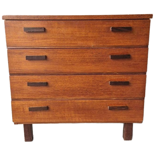 Vintage Ladekast Ladekastje Jaren 60 Teakfineer Teakhout 1