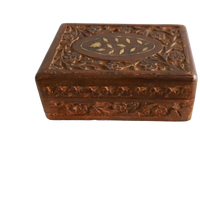 Vintage Houten Doosje Met Ingelegde Takken, Jaren, India '60