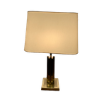 Vintage Brass Table Lamp From Herda Netherlands, 1970S In The Style Of Willy Rizzo thumbnail 1