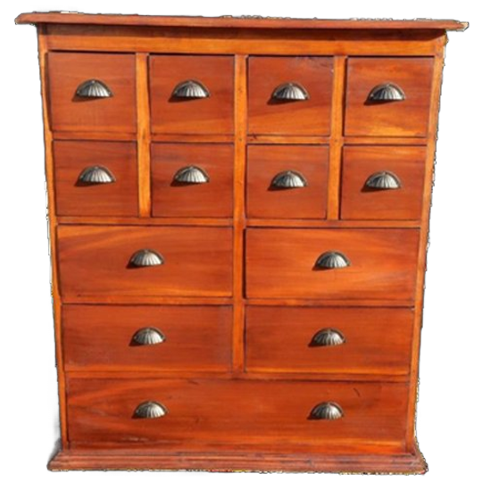 Teakhouten Ladenkast Apothekerskast 1