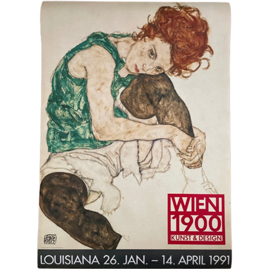 Egon Schiele (after) (1890-1918), Siddende Kvinde ( Kunstnerens Kone) 1