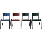 Retro Eettafelstoelen Nieuw Schoolstoel Stapelstoel Prijs Ps thumbnail 1