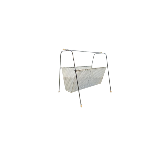 Vintage Tijdschriftenrek Mategot Magazine Holder ’60 Chroom 1