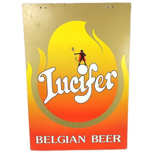 Dubbelzijdige Reclame Lucifer / Dentergems Bier 1