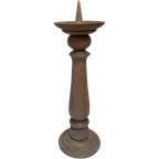 Grote Blank Eiken Kerk Kandelaar, Kaarsenstandaard thumbnail 1