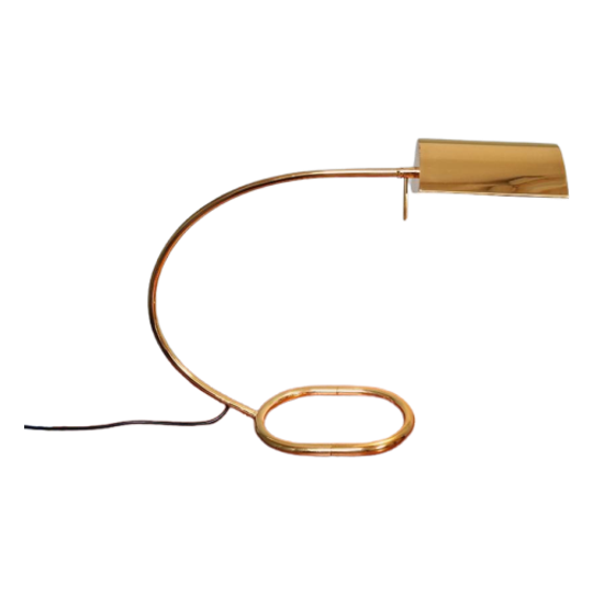Grote Koperen Bureaulamp, Cosack Leuchten, 1970 1