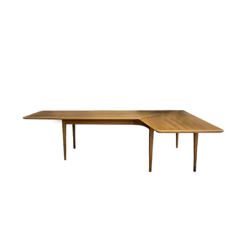 Xxl Wood Boomerang Shape Coffee Table 1960S Scandinavian