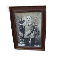 Mooie Oude Sport Foto In Lijst, Pijl En Boog Schieten