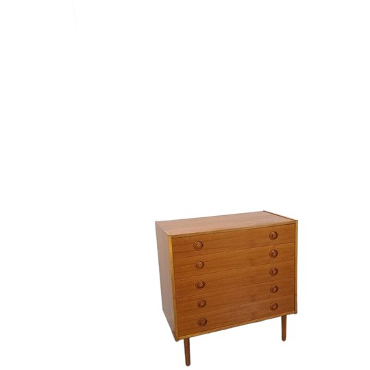 Teak Ladekast Uit Denemarken Met 5 Lades 1