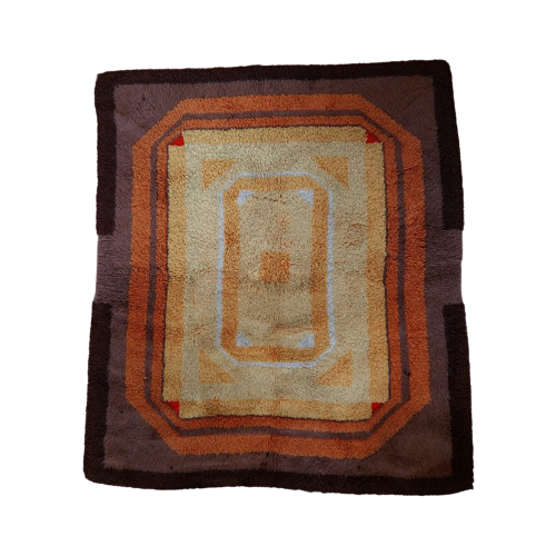 Vintage Hoogpolig Vloerkleed Tapijt Kleed