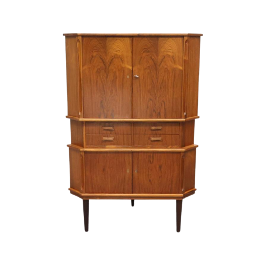 Vintage Deense Hoekkast Palissander 1