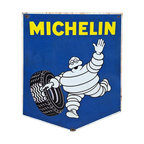 Stoer En Groot Dubbelzijdig Emaille Bord Van Michelin😎 thumbnail 1