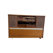 Vintage Audiomeubel Audion: Platenspeler & Cassette & Radio