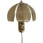 Regency Wandlamp Vintage Messing Rookglas thumbnail 1