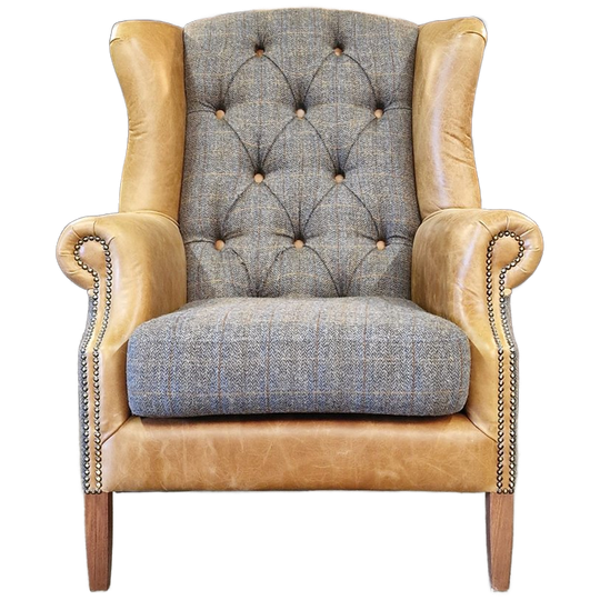 Chesterfield Harris Tweed Fauteuil - Woolly 1