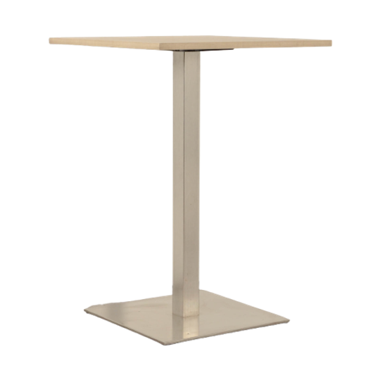 Sateliet Statafel, Bladkleur Naar Keuze, 80 X 80 Cm, Vaste Hoogte Onderstel 1