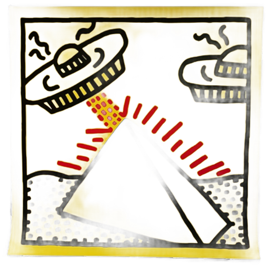 Keith Haring (1958-1990), Untitled, 1984, (pyramid With Ufos), 1