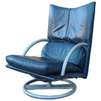 Vintage Rolf Benz Leren Swivel Fauteuil, Torino Bmp
