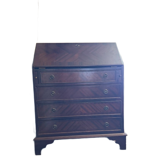 Edwardian Mahogawy Bureau Leather Top Anno 1910 1