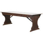 Prachtige Antieke Engelse Pinewood Kloostertafel Uit De 19E Eeuw Met Mooie Originele Details thumbnail 1