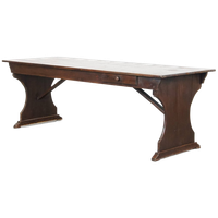 Prachtige Antieke Engelse Pinewood Kloostertafel Uit De 19e Eeuw Met Mooie Originele Details