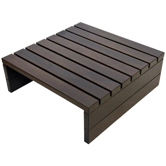 Vintage Salontafel Slatted Latten Wengé Massief Jaren 70 1