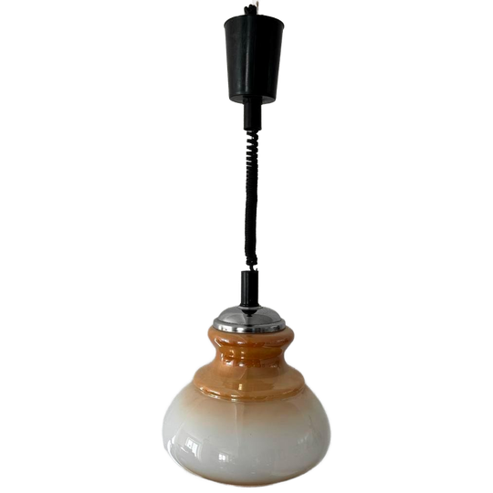 Vintage Hanglamp Met Oranje Accent 1