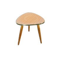 Bijzettafel Met Houtlook Formica Blad En Houten Poten Nr. 13 Plantentafel
