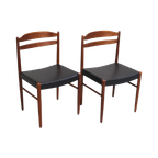 2X Vintage Design Eetkamerstoelen - Carl Ekström Voor Albin Johansson En Söner, Teak | 01275 thumbnail 1