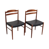 2X Vintage Design Eetkamerstoelen - Carl Ekström Voor Albin Johansson En Söner, Teak | 01275