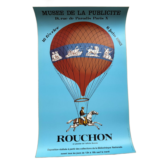 Jean Alexis Rouchon (1801-1878), Rouchon, 1983, Copyright 1983/ucad Musee De La Publicite, Original Vintage Exhibition Poster, Printed In France 1