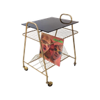 Bijzet/ Trolley/ Platen Opbergmeubel/ Platenrek – Jaren 60 -(mf27) thumbnail 1
