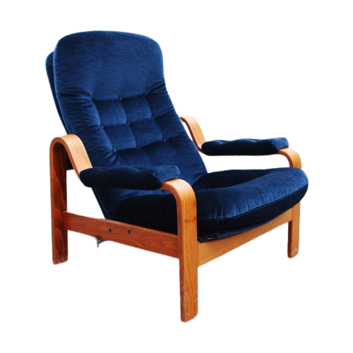 Deense Fauteuil Blauw