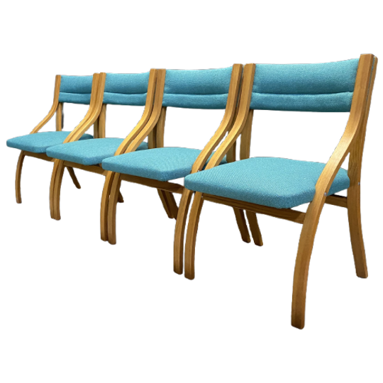 4 Dining Chairs By Ludvik Volak 1960s 1