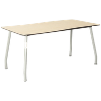 Solidesk Bureau, Ahorn Blad, 160 X 85 Cm, Vaste Hoogte Onderstel
