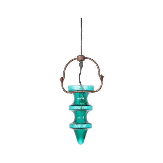 Raak Stalactiet Glazen Hanglamp Groen, Nanny Still 1960s 1