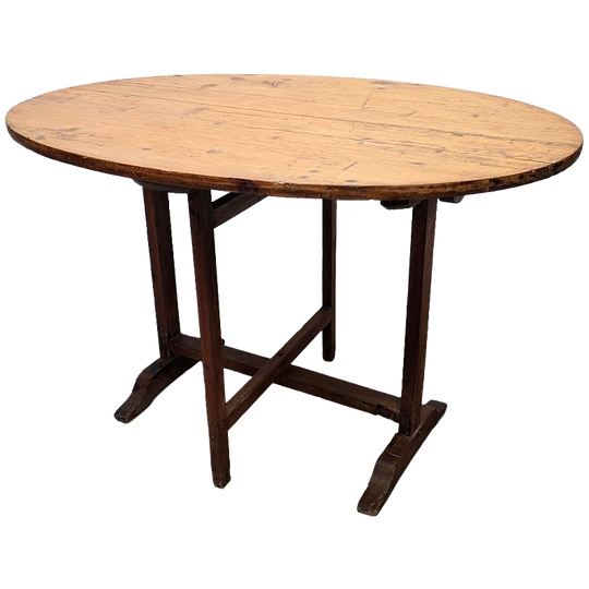 Antiek Frans Ovale Vigneron Tafel, 1e Helft 19e Eeuw 1