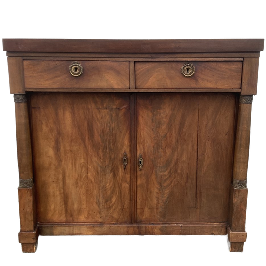 Antiek Mahonie Dressoir, En Opengeklapt Een Mooi Antiek Klapbufet 1