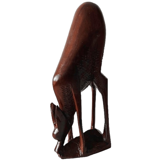 Mid-century Houten Beeld Hert Antiloop Gazelle 1960’s 1