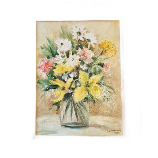Vintage Schilderij Olieverf Op Doek 1
