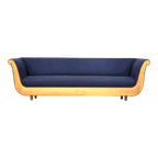 Primafila Sofa By Luca Meda In Blue Velvet For Molteni & Co / 1991 thumbnail 1