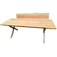 Prachtige Grote Boomstam Tuinset : Tuintafel En Bank 220 Cm